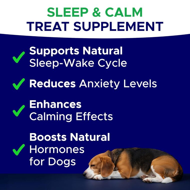 Melatonin for Dogs to Sleep 6mg - Doggie Sleep Aid Treats - Sleeping Pills for Anxiety - Extra Strength Calming Chews Large & Medium Breed Help Sleep at Night - Made in USA - 120Ct - Image 5