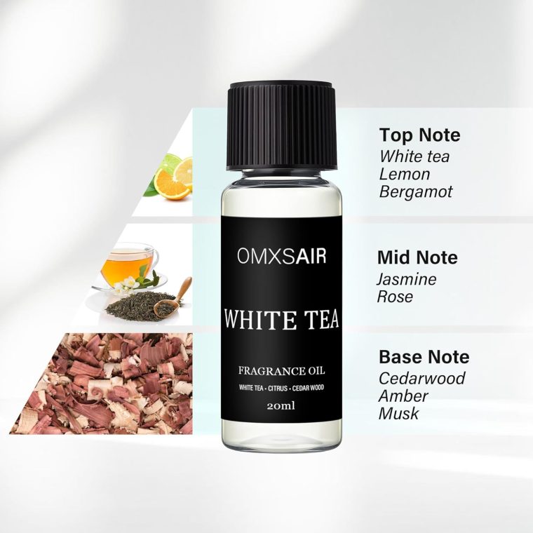 Luxury Hotel Scent White tea Oil Diffuser Refill Kit | Long Lasting Essential Oil for Large Room,HVAC & Car Waterless Fragrance Diffusers| Nanotech Formula| Spa Calming Aromatherapy Oil(20ml/0.7FL oz) - Image 2