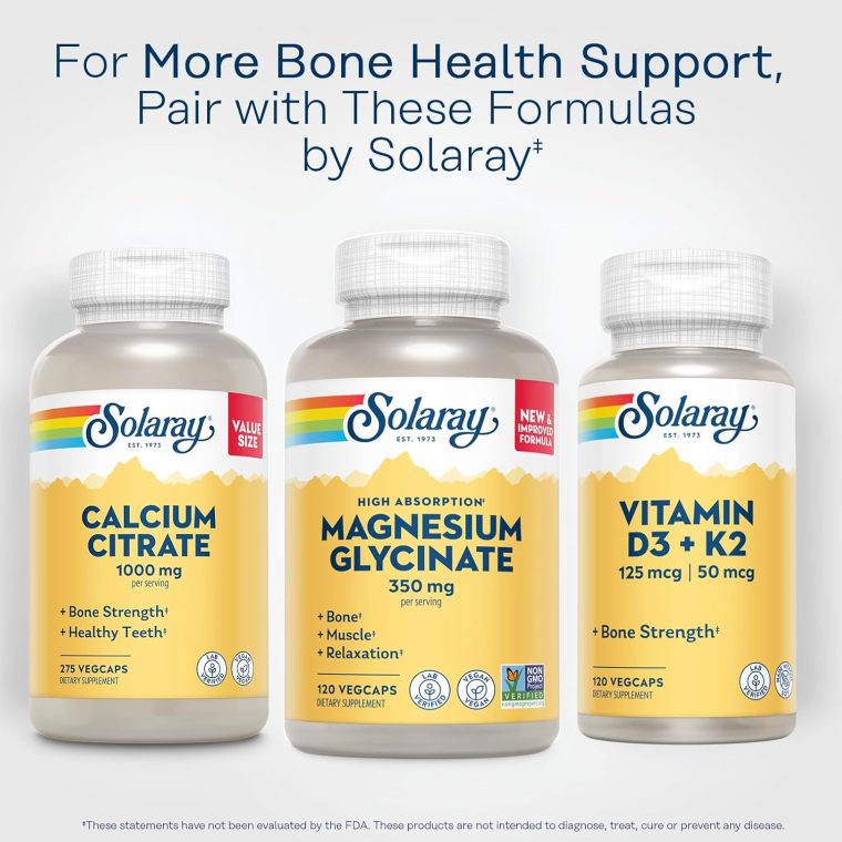 SOLARAY Magnesium Glycinate Capsules, Chelated Magnesium Bisglycinate w/BioPerine, Higher Absorption Magnesium Supplement - Bones, Muscles, Heart Support, Vegan (30 Servings, 120 VegCaps) - Image 7