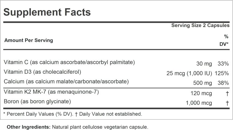 ANDREW LESSMAN Ultimate Calcium Intensive Care with Vitamin D3 and K2 MK7-120 mcg - 180 Capsules - Bone and Skeleton Health Essentials. Gentle, Easy to Swallow, Super Soluble. No Additives - Image 2