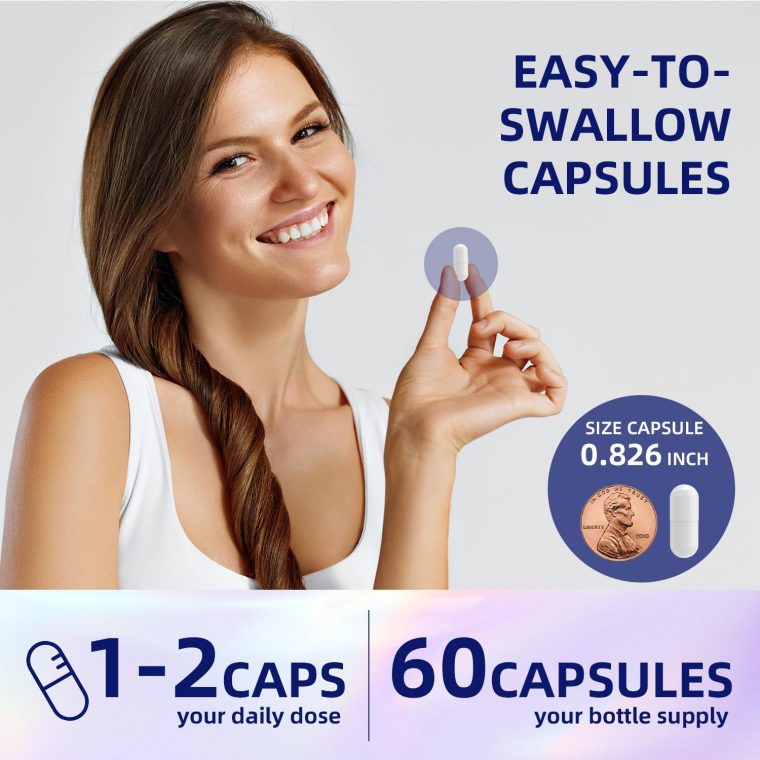 15-in-1 Melatonin Sleep Capsules - Natural Sleep Aids for Adults with Melatonin 5mg and Magnesium Glycinate, Support Sleep Health, Stress Relief with Ashwagandha, L-Theanine,GABA, 5-HTP - 60 Capsules - Image 5