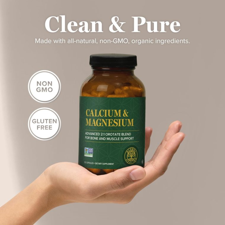 Global Healing Calcium and Magnesium Orotate - Bone Strength Supplement for Women and Men - Helps Support Strong Teeth and Cardiovascular Health for Normal Muscle Function - 120 Capsules - Image 4