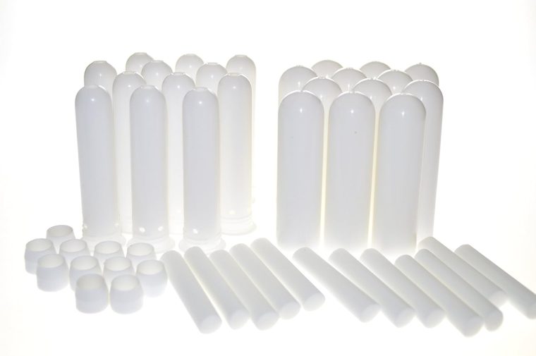 Wild Essentials Aromatherapy DIY Starter Kit, gift set includes Essential Oil Blank Inhalers (12 Pack) and Amber Bottles with Euro Dropper Cap (6 Pack) + Pippette - Image 3