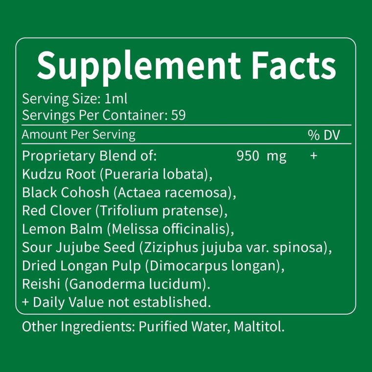Kudzu Root Drops, Natural Supplement for Menopause Relief, Relaxation & Immune Support, Herbal Complex w/Black Cohosh Red Clover and More Extracts. 2 oz - Image 8