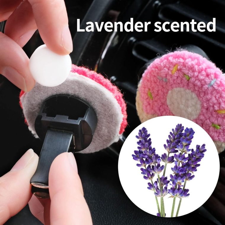 HAND U JOURNEY Car Vent Clip Embroidery Punch Needle Kit - DIY Needlework Set for Creative Car Decor with Aromatherapy Pads and Plastic Stand - Image 3