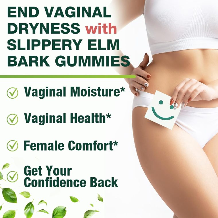Slippery Elm, Slippery Elm Bark Gummies for Women & Men, with Organic Marshmallow & Maca Root for Vaginal Health Wetness & Vitality, Soothe Gut, Digestive, Throat & Respiratory*, Vegan - 60 Gummies - Image 6