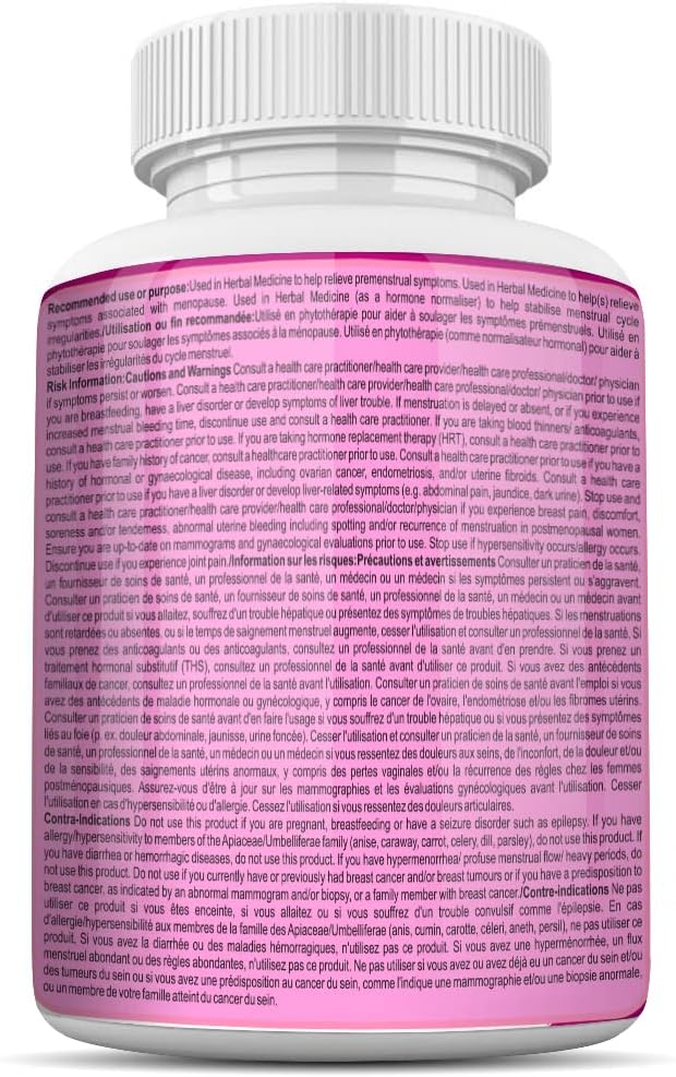 Menopause Relief Support For Hot Flashes Nights Sweats Hormonal Balance Support Supplement For Women Estrogen Wild Yam Black Cohosh Vitamins Lorice Root Herb Red Clover Extract Chasteberry Pills - Image 3