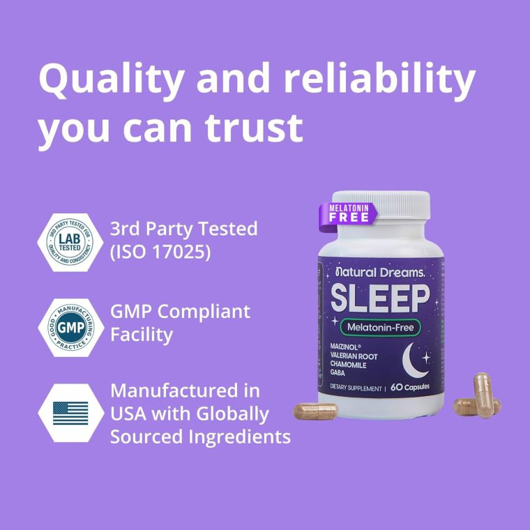 Univera Natural Dreams Melatonin-Free, Gentle Sleep Support, Natural Sleep, Maizinol, Valerian Root, Chamomile Flower, GABA, Magnesium - 60 Capsules - Image 8