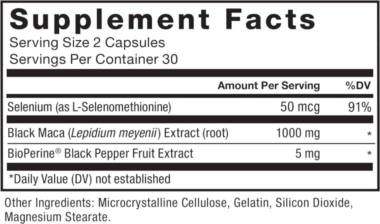 Force Factor Black Maca Root Vitality Supplement for Men with Superior Absorption and Power, Natural Maca Negra Extract, Fundamentals Series, 1000mg, 60 Capsules (Pack of 3) - Image 6