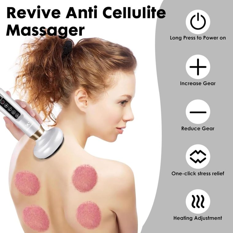 Ellulite Massage Tool, Anti Cellulite Massager-Cupping Kit for Massage Therapy, 12 Speed Adjustable Suction Cupping Therapy Set for Belly, Thighs, Arms, Butt - Image 3