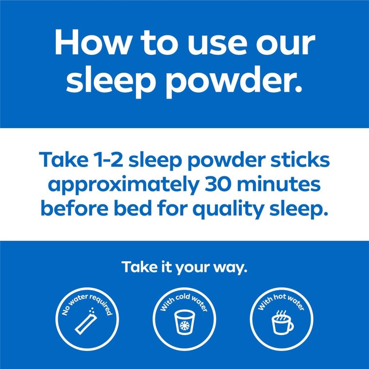Dream Water Sleep Aid Powder; Melatonin 5mg, GABA, 5-HTP; Natural Flavors; Helps You to Fall Asleep, Fast, and Wake Refreshed; Snoozeberry, 30-Count - Image 6