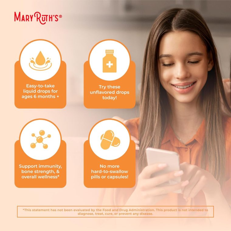 MaryRuth Organics Vitamin D USDA Organic | VIT D3 Liquid | Sugar Free | Liquid VIT D Spray Immune Support for Adults & Kids | Bone Health| Vegan | Gluten Free | Non-GMO | 30 Servings - Image 6