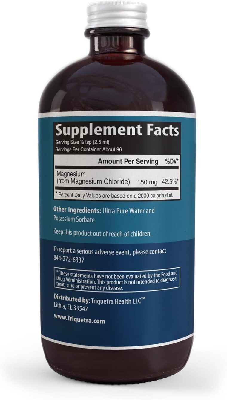 Liquid Magnesium | 8 oz - Ionic Magnesium Chloride, Highest & Fastest Absorption - Calm Mood, Sleep, Muscle Cramps & Spasms, Natural Laxative – Vegan, Glass Bottle (96 Servings) - Image 8