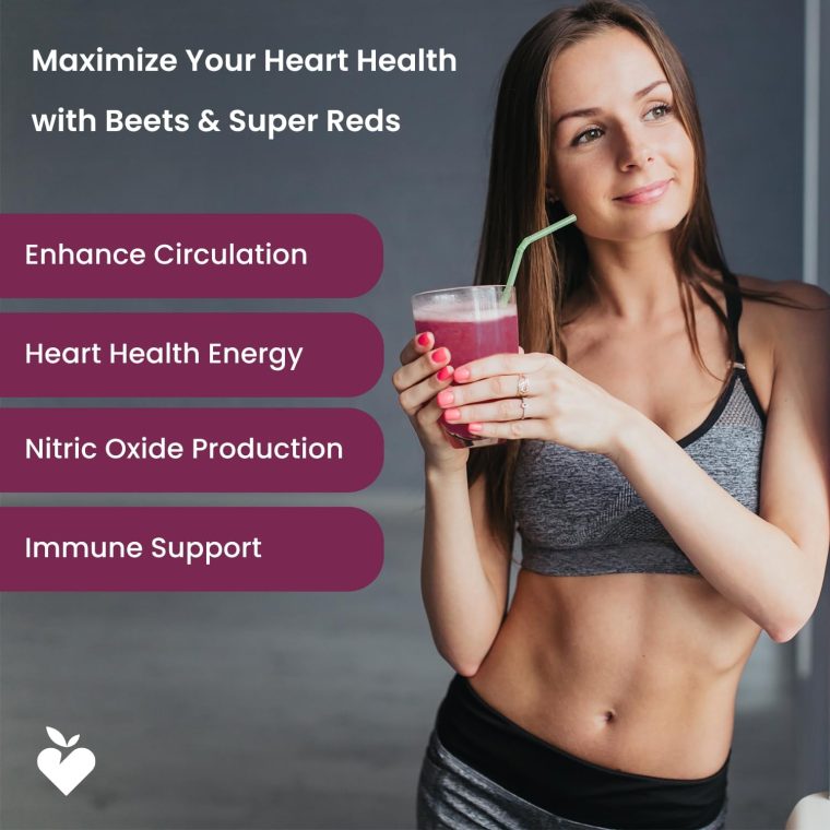 NutraChamps Beet Root Powder Circulation Supplement, Superfood Powder Nitric Oxide Supplement with Beetroot Juice, Super Reds Powder & Grape Seed Extract, No Sugar Beet Supplement - 8.74 Oz - Image 6