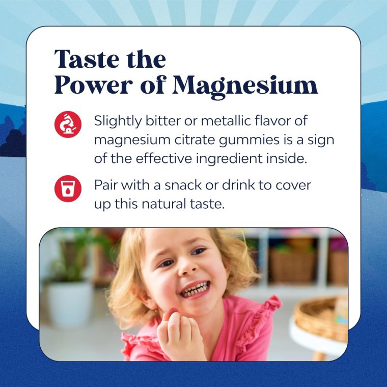 Kids Magnesium Gummies - Calm Relaxing Mg Citrate Supplement with Raspberry Flavor - Calm Magnesium Supplement for Nerve Health, Muscles & Healthy Heart Support - Mag Citrate Gummies, 90 Count Pack - Image 4