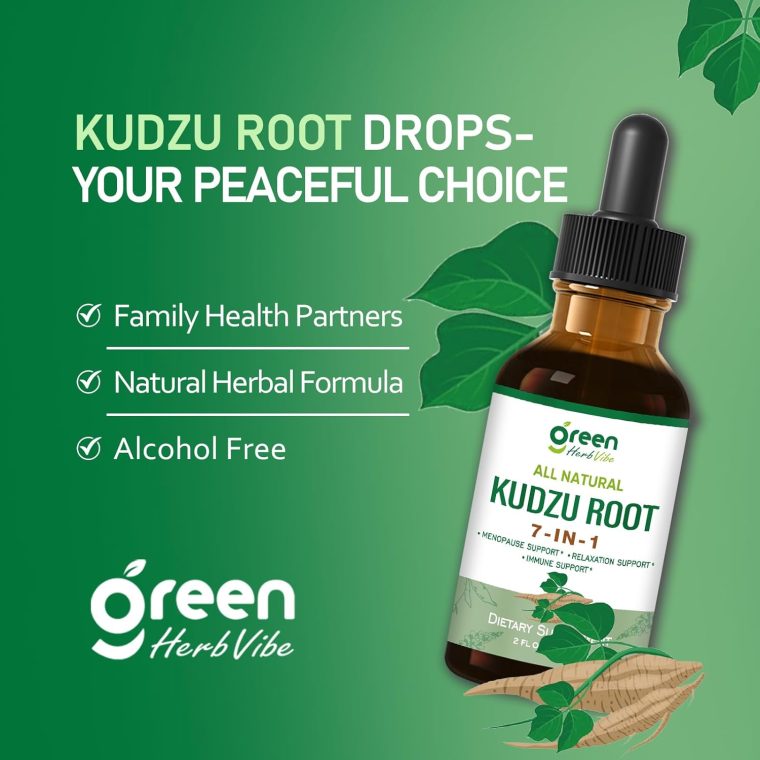 Kudzu Root Drops, Natural Supplement for Menopause Relief, Relaxation & Immune Support, Herbal Complex w/Black Cohosh Red Clover and More Extracts. 2 oz - Image 6