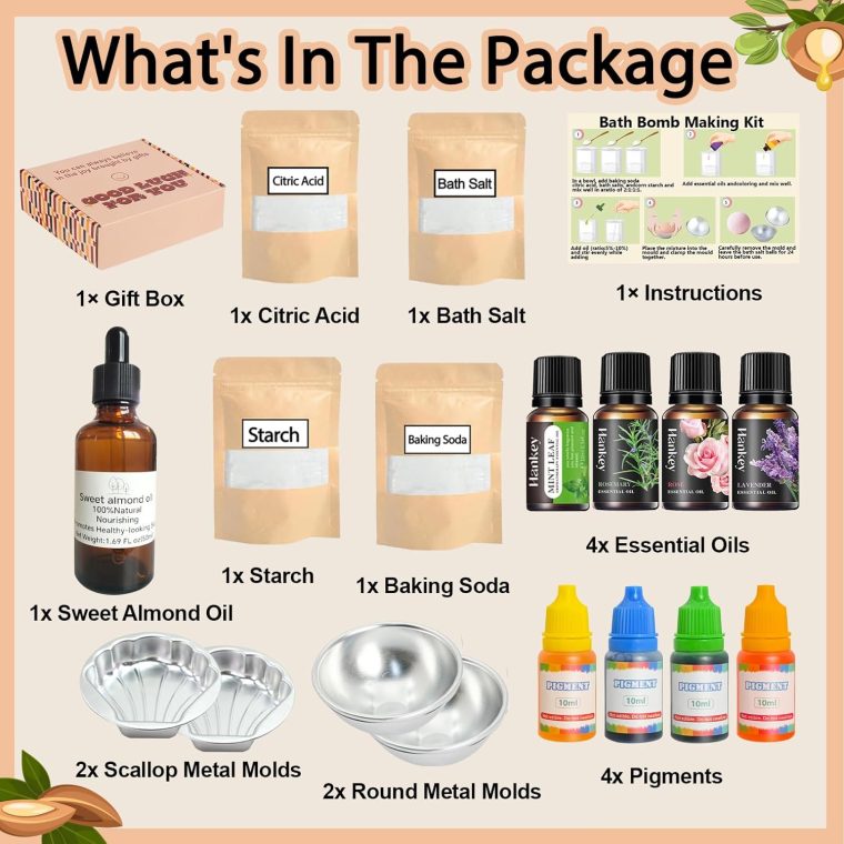Bath Bomb Making Kit- Make Your Own Spa Set, Shower Craft Kits with Bath Bomb Molds, Soap Making Kits, Beginner Bath Bomb Kit DIY Bath Bombs Kit for Making Supplies Gifts for Girls Women - Image 2