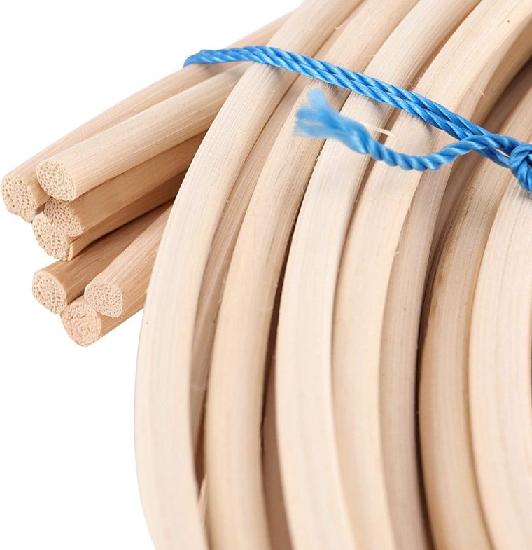 ZOENHOU 22 Yard 1/5 Inch Reed Spline, Durable Wicker Repair Kit, Natural Pliable Cane Webbing Material for Aromatherapy Stick Basket Weaving Winding Layering Modeling - Image 3