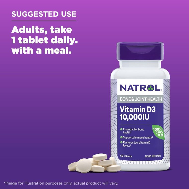 Natrol Vitamin D3 10,000 IU Tablets, Support Your Immune Health, 60 Count - Image 8