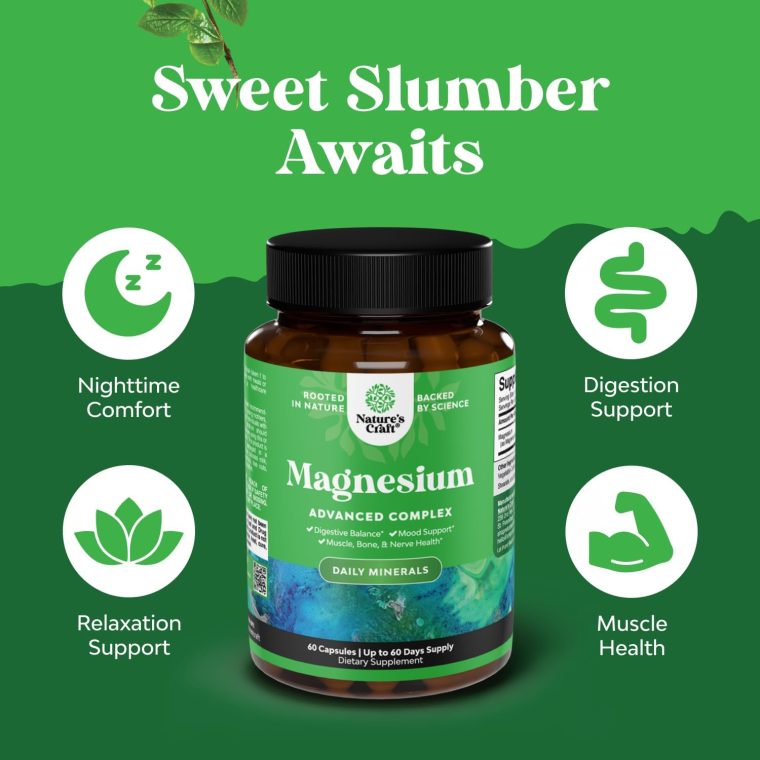High Absorption Magnesium Complex Supplement - Magnesium Oxide 500mg with Citrate 500mg for Sleep and Mood Support - Pure Citrate per Serving for Muscle Stomach and Digestion - Image 4