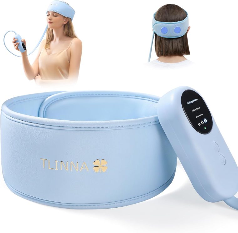 Head Massager,Scalp Massager,Relief Headaches,Fatigue,Stress,Sleep aid,Hangover with Airbag Kneading,Constant Temperature Hot Compress for Head