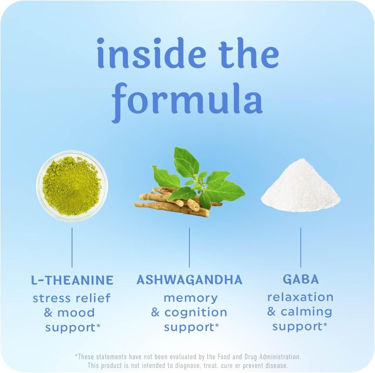 Calming Ashwagandha Gummies for Teens | Stress Relief Supplement with Theanine, GABA, Chamomile & Lemon Balm Calm Sleep Gummies | Natural Raspberry Flavor, Non-GMO, Third-Party Tested | 60 Ct - Image 4