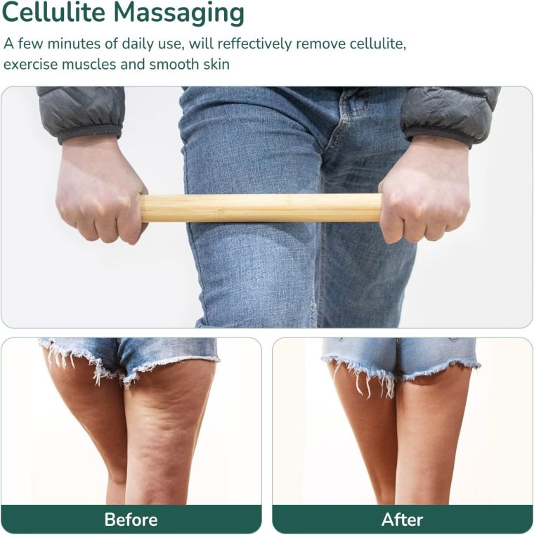 Bamboo Massage Stick - Body Shaping Roller, Guasha Massage Tool for Relaxing Muscles - Image 4