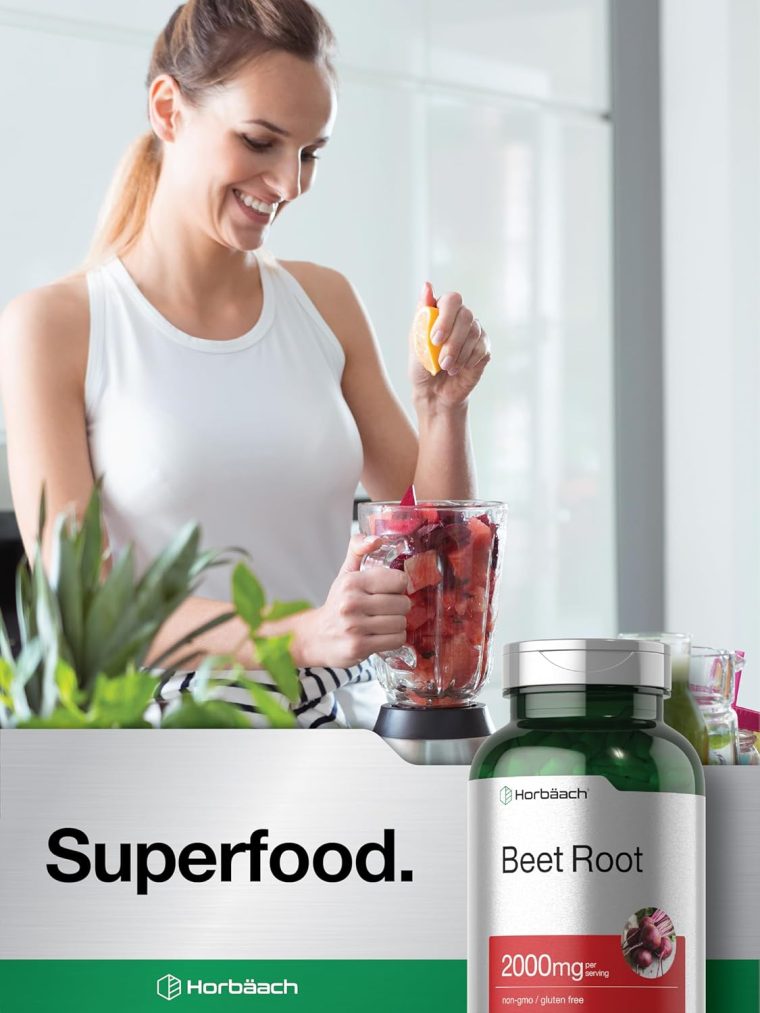 Horbäach Beet Root Powder Capsules | 220 Pills | Herbal Extract | Non-GMO, Gluten Free Supplement - Image 7
