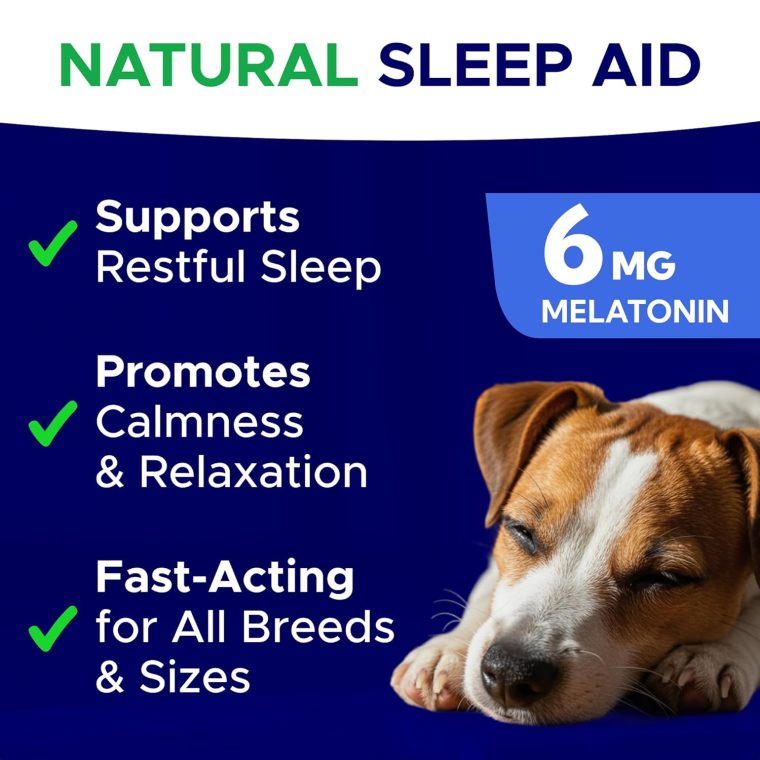 Melatonin for Dogs to Sleep 6mg - Doggie Sleep Aid Treats - Sleeping Pills for Anxiety - Extra Strength Calming Chews Large & Medium Breed Help Sleep at Night - Made in USA - 120Ct - Image 2