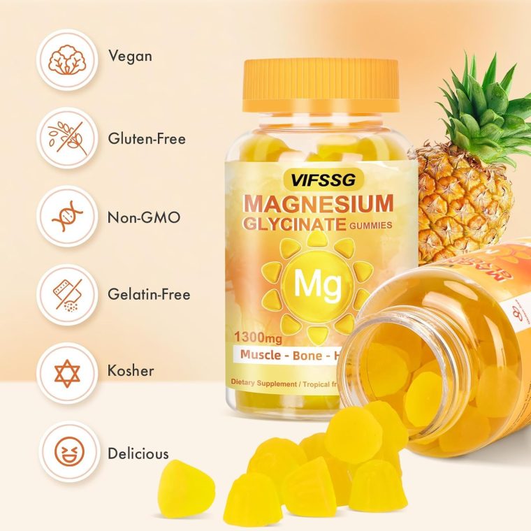 Magnesium Glycinate Gummies 500 Mg, Triple Magnesium Complex Sugar-Free Gummies with Malate 400 Mg, Citrate 400 Mg, Magnesium Supplement Chewable for Women & Men Vegan, Organic 60 Count - Image 5