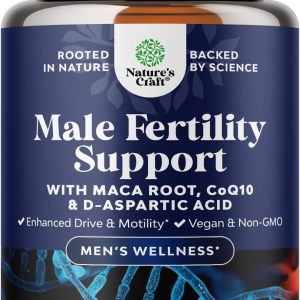 Pre Conception Male Fertility Supplement - Semen Volume Booster with CoQ10, Maca Root, Methyl Folate & D-Aspartic Acid - Mens Fertility Supplement for Sperm Motility - Conception for Him, 90 Count