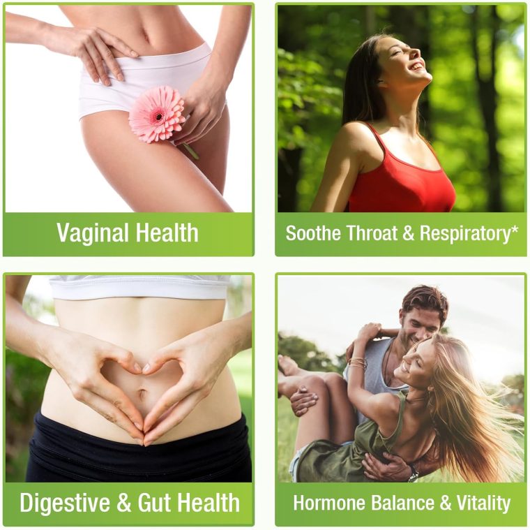 Slippery Elm, Slippery Elm Bark Gummies for Women & Men, with Organic Marshmallow & Maca Root for Vaginal Health Wetness & Vitality, Soothe Gut, Digestive, Throat & Respiratory*, Vegan - 60 Gummies - Image 9