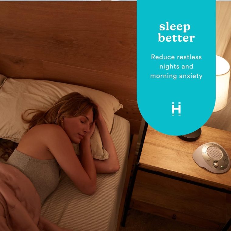 Homedics SoundSleep White Noise Sound Machine, Silver, Small Travel Sound Machine with 6 Relaxing Nature Sounds, Portable Sound Therapy for Home, Office, Nursery, Auto-Off Timer, by Homedics - Image 2