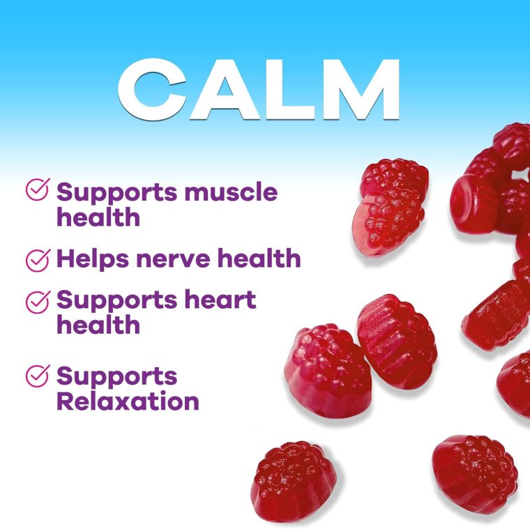 Magnesium Gummies Supplement - High Absorption Magnesium Citrate Supplement for Adults & Kids - Nature's Calm Magnesio Gummy Dietary Supplements for Bone, Muscle Health, Heart Support - 120 Gummies - Image 6