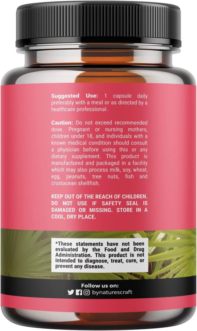 Extra Strength Saw Palmetto for Women 500mg - DHT Blocker for Women 30-Day Supply - Hair Vitamins for Hair Loss Supplement - Pure Saw Palmetto Extract Capsules with Maca Root & Biotin - 90 Capsules - Image 2