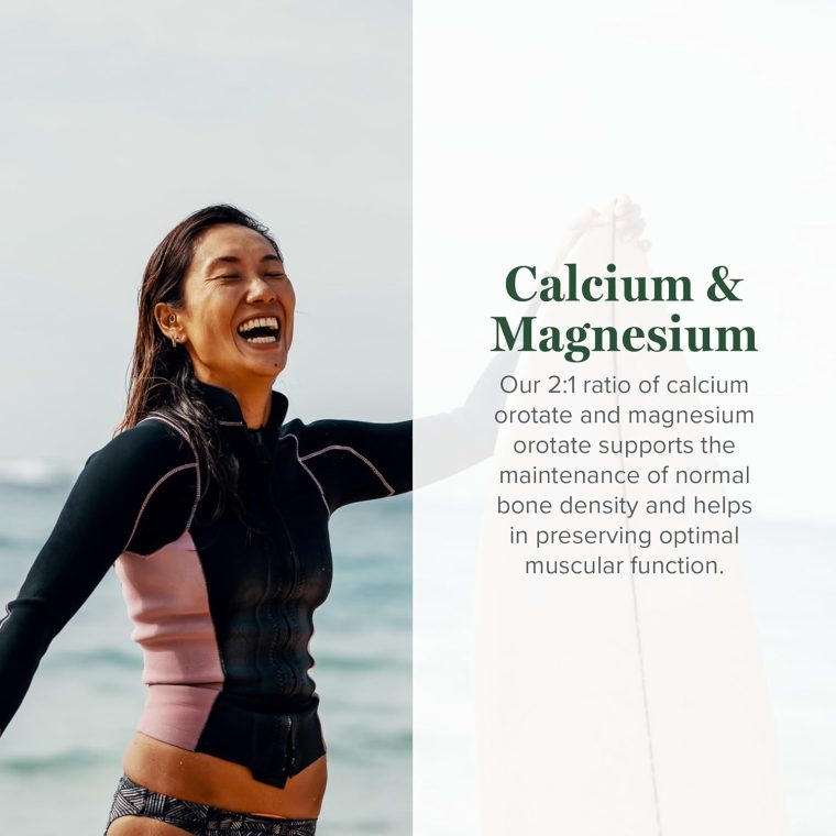 Global Healing Calcium and Magnesium Orotate - Bone Strength Supplement for Women and Men - Helps Support Strong Teeth and Cardiovascular Health for Normal Muscle Function - 120 Capsules - Image 2