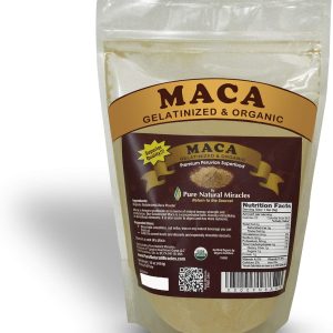 Organic Gelatinized Maca Root Powder (16 oz) - Peruvian Adaptogenic Superfood for Energy, Hormonal Balance & Endurance - Non-GMO, Vegan & Gluten-Free Herbal Booster for Men & Women