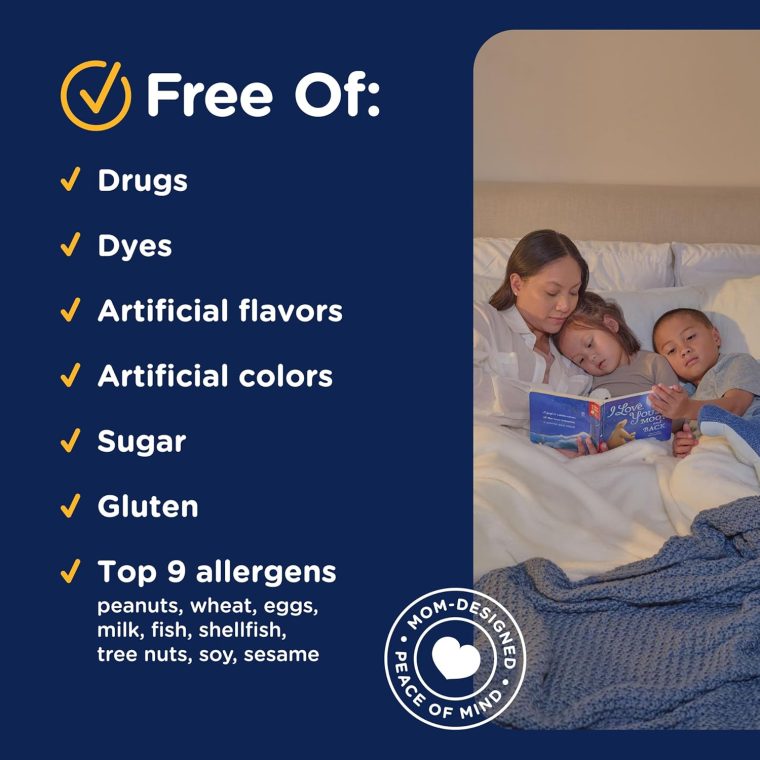 Mommy's Bliss Kids Sleep Liquid with Melatonin & Calming Herbs | Supports The Natural Sleep Process for Children 3 Years & Up | Grape Flavor | Sugar Free| 4 Fl Oz (60 Servings) - Image 7