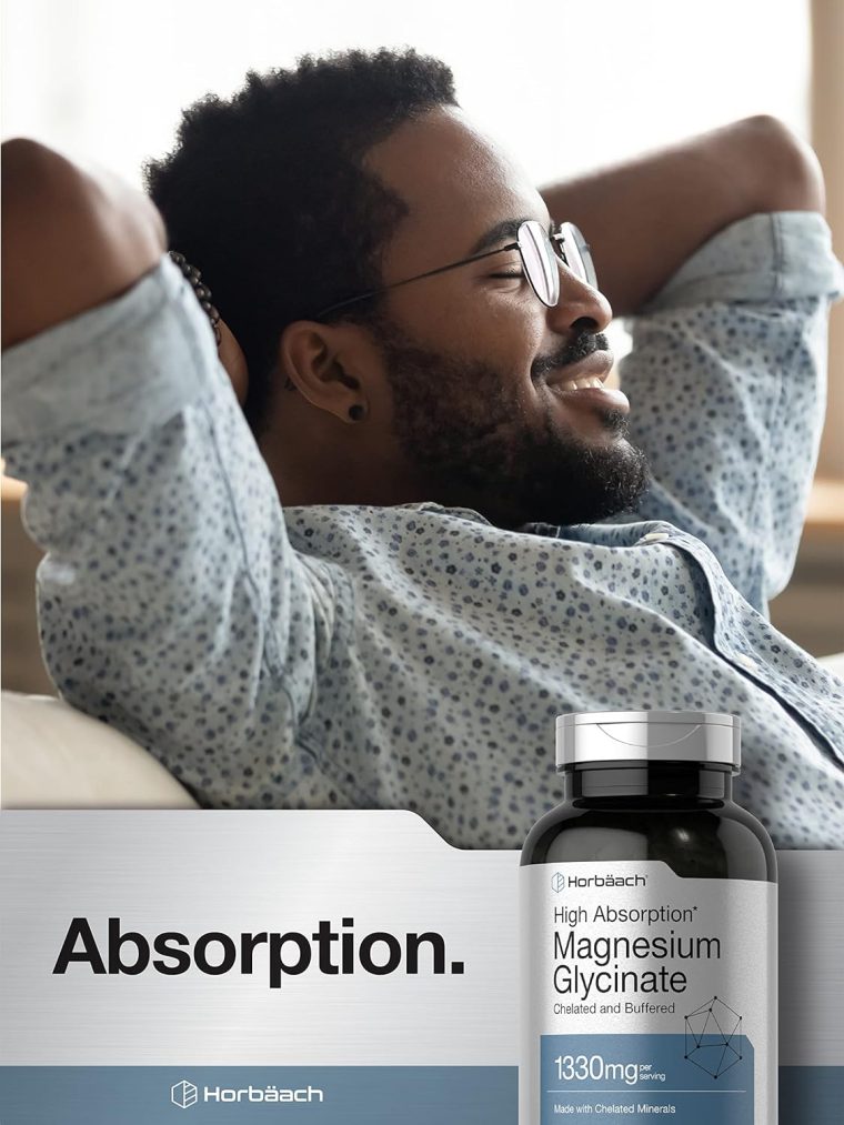 Horbäach Buffered Magnesium Glycinate | 1330mg | 250 Capsules | with Chelated Minerals | Non-GMO, Gluten Free - Image 6