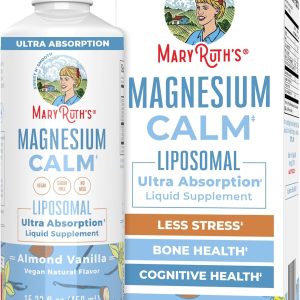 MaryRuth Organics Magnesium Liposomal| Magnesium Supplement | Magnesium Bisglycinate | Muscle & Bone Support | Mood Support Vitamin | Vegan | Non-GMO | Gluten Free | 15.22 Fl Oz | 30 Servings