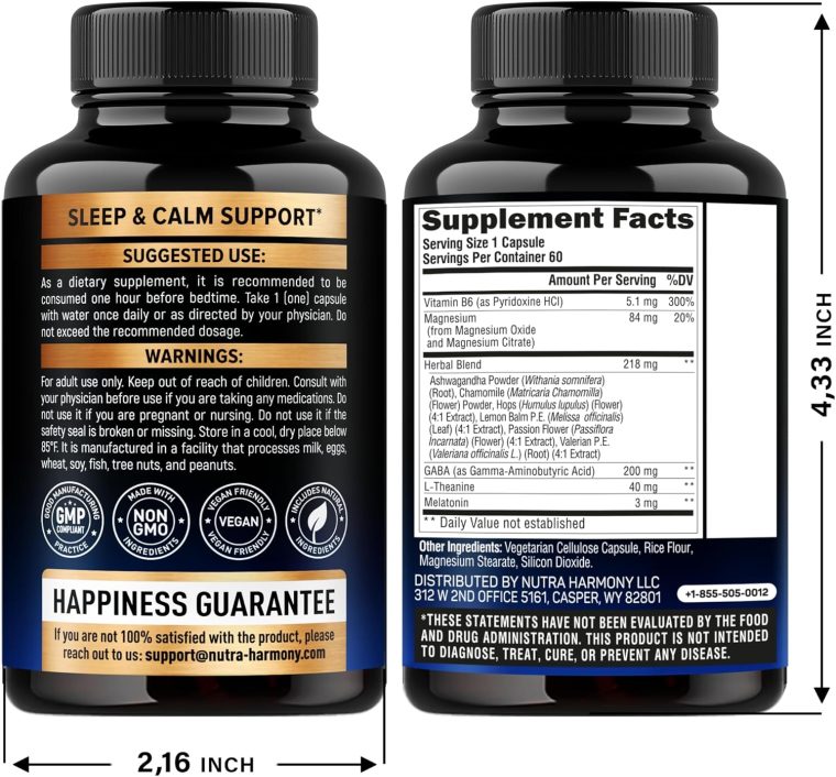 Sleeping Pills for Adults 550mg - Valerian Root for Sleep | Melatonin 3mg | L-Theanine | Magnesium - Natural Sleep Aid Supplement - Non-Habit Forming Rest Support - Made in USA - 1/Day | 60 Capsules - Image 2