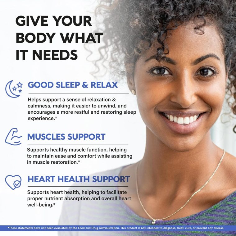 Magnesium Glycinate 500 mg - Chelated Supplement - 98% High Absorption - Sleep, Muscle & Heart Health Support - Made in USA - Lab Tested & Non-GMO - 120 Capsules - Image 3