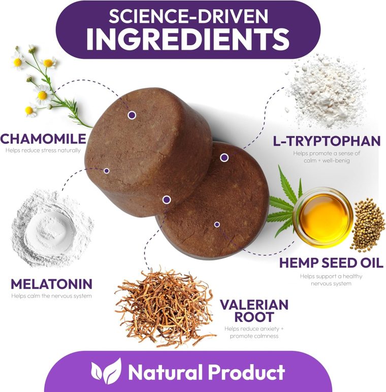 Advanced Melatonin for Dogs - 170 Dog Melatonin Calming Chews for Small and Large Dogs - Natural Hemp Dog Sleep Aid, Puppy Sleeping Pills, Anxiety, Stress, Separation, Barking, Fireworks - Made in USA - Image 3