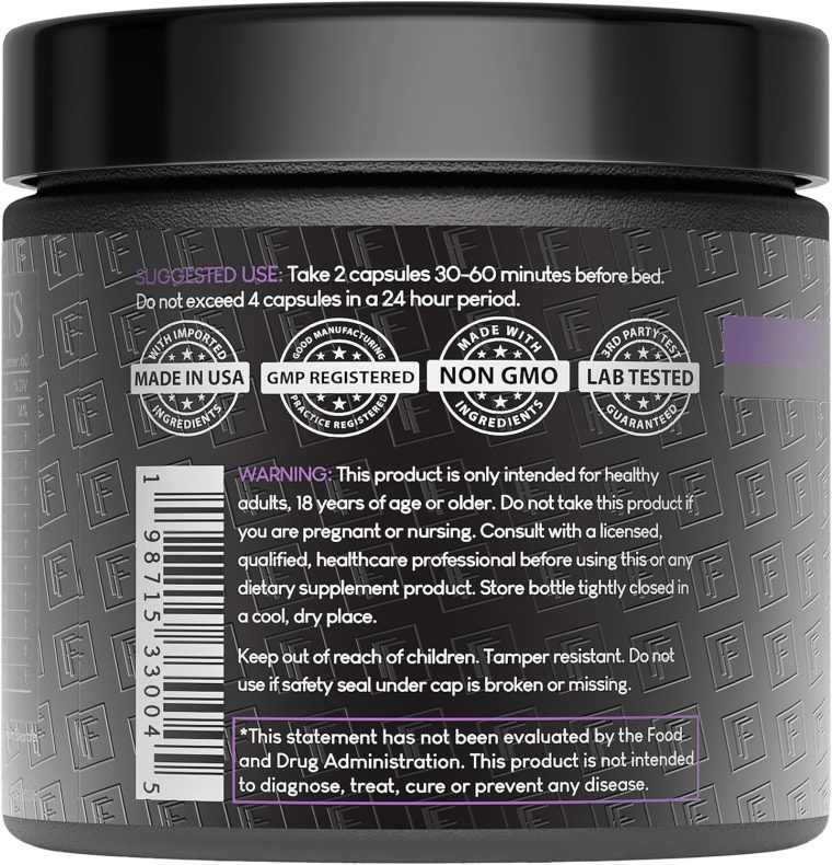 The Night Before 10-in-1 Midnight Maximizer Sleep Aid, Stress Relief, Cognition, Relaxation, Recovery, Focus, Magnesium Glycinate, L-Theanine & More, (120 Capsules – 2 Month Supply) - Image 3