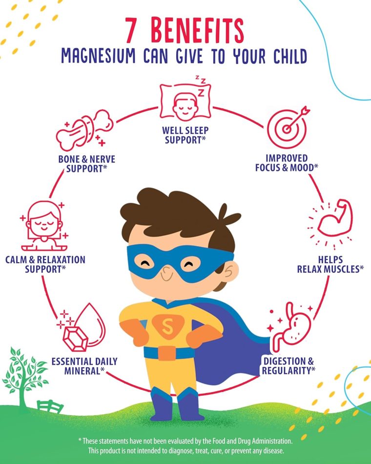 Sugar-Free Magnesium Gummies for Kids & Teens - 500mg Calm Magnesium Citrate Gummies - Kids Magnesium Gummies - Chewable Magnesium Gummy Supplement - 60 Gummies - Image 3