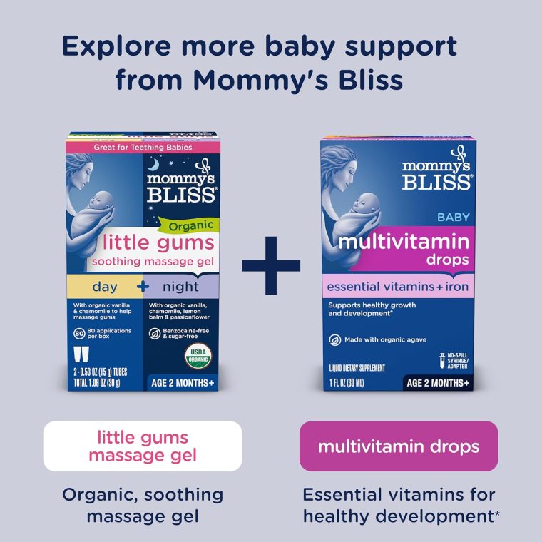 Mommy's Bliss Organic Baby Bedtime Drops + Overnight Immunity Support*, Promotes Restful Night, Melatonin Free, Age 4 Month+, 2 Fl Oz - Image 7