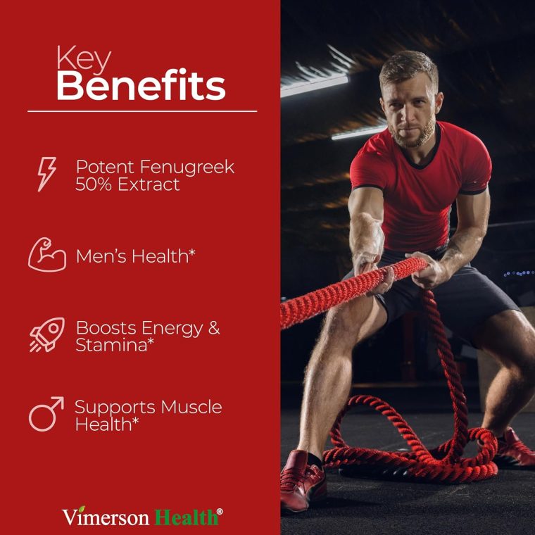 Testosterone Supplement for Men – Libido Support: Maca Root, Fenugreek, Tongkat Ali, Horny Goat Weed & Tribulus | Muscle Builder for Men | Energy, Drive & Strength | Workout Supplements – 30 Capsules - Image 2
