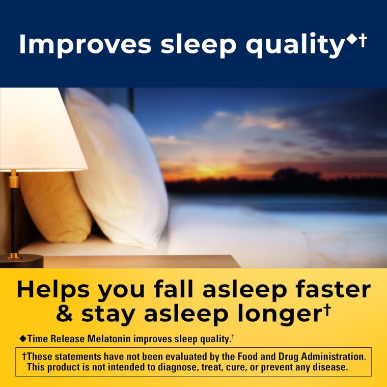 Nature Made Time Release Melatonin 3mg Gummies, 100% Drug Free Sleep Aid for Adults, 60 Melatonin Gummies, 60 Day Supply - Image 2