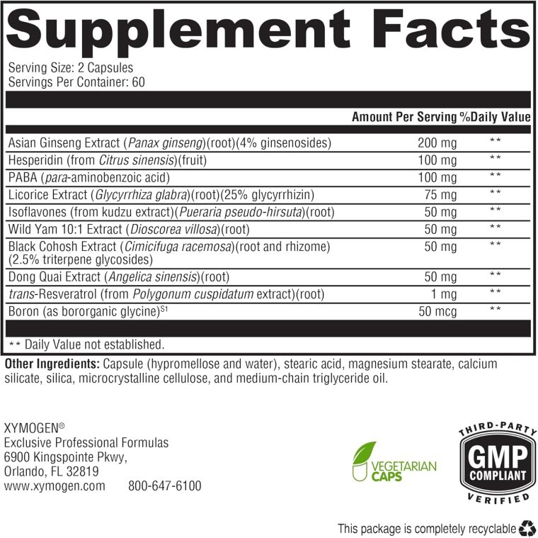 XYMOGEN Medcaps Menopause - Menopause Supplements for Women - Made with Dong Quai, Isoflavones, Ginseng Extract, Licorice Root + Black Cohosh - Gluten Free (120 Capsules) - Image 7