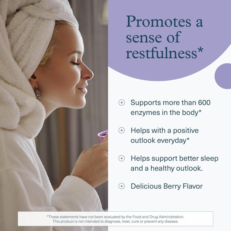 Youtheory Relax Magnesium Powder - Vegan Stress Relief Supplement with L-Theanine & GABA* - Supports Relaxation* - Dairy, Soy & Gluten Free - Berry, 4.4 oz - Image 3